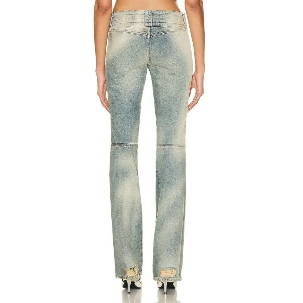 Diesel Belthy Bootcut Flare Low Rise Jeans in Blue 28 Womens Denim Pants - Picture 3 of 15